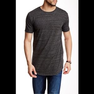 L Tall Long Soft Cozy T-Shirt Gray short sleeve
